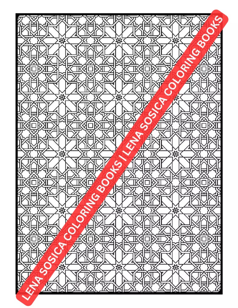 Harmony In Patterns: Journey into Relaxation with Intricate and Symmetrical Coloring Patterns Preview 2