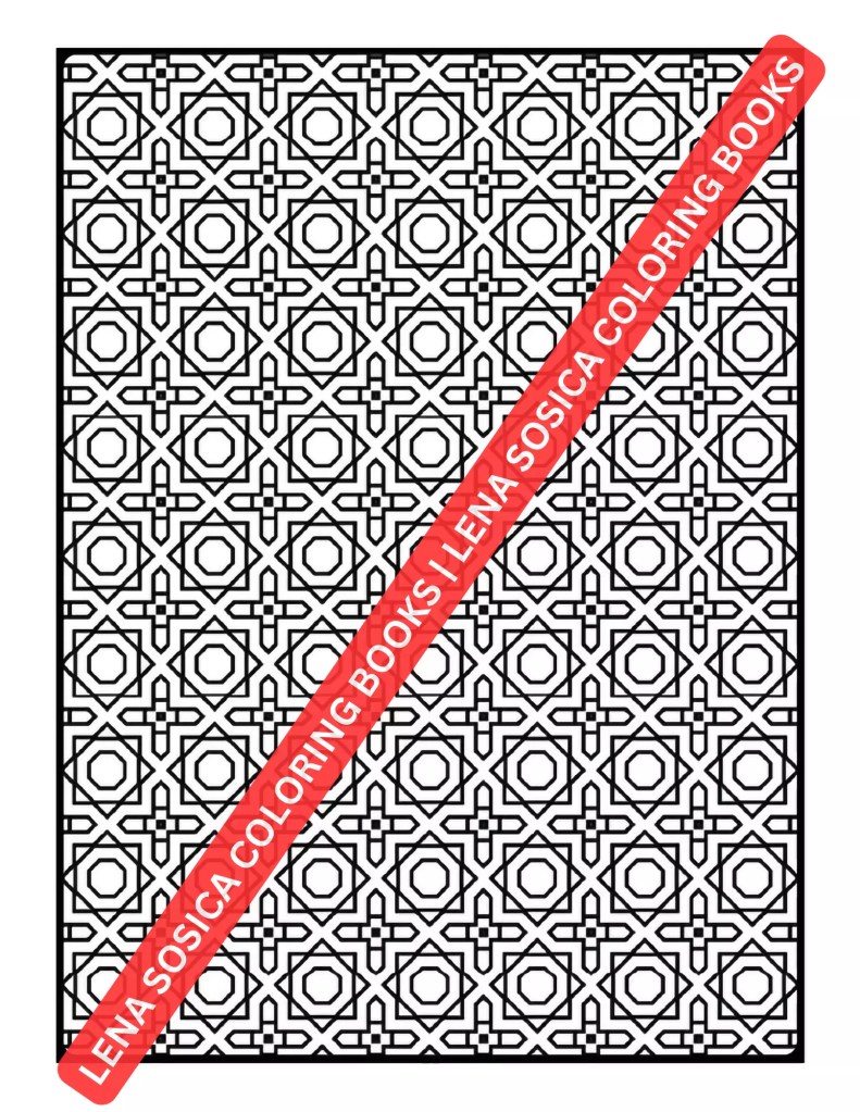 Harmony In Patterns: Journey into Relaxation with Intricate and Symmetrical Coloring Patterns Preview 3