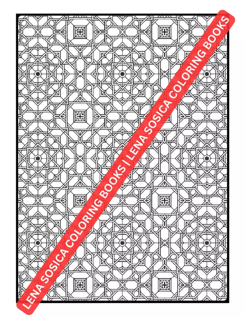 Harmony In Patterns: Journey into Relaxation with Intricate and Symmetrical Coloring Patterns Preview 4