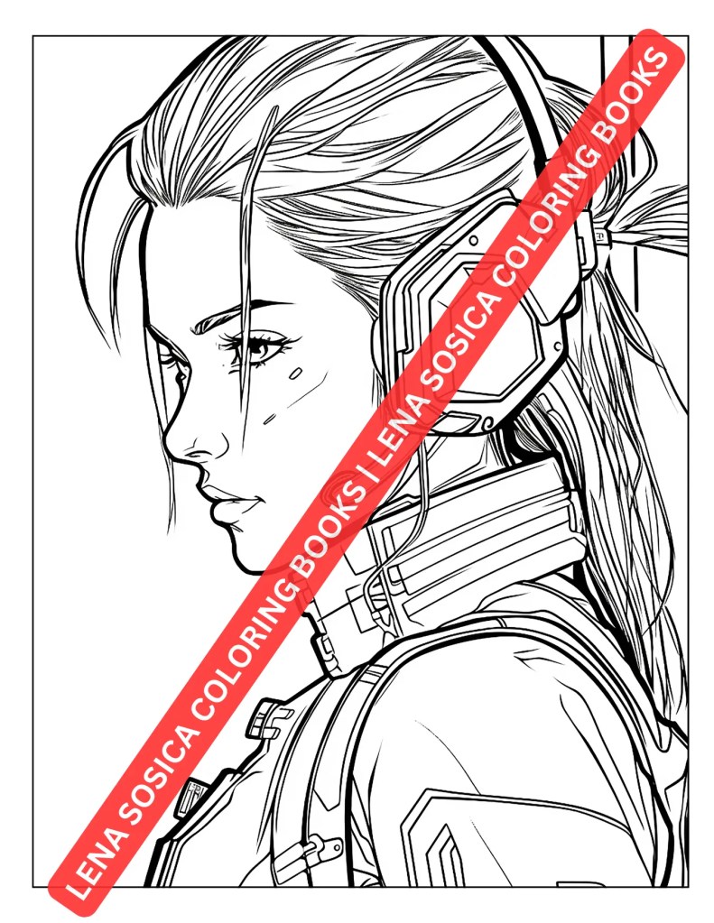 Cyberpunk Coloring Book: Unleash Your Inner Techno-Artist Preview 5
