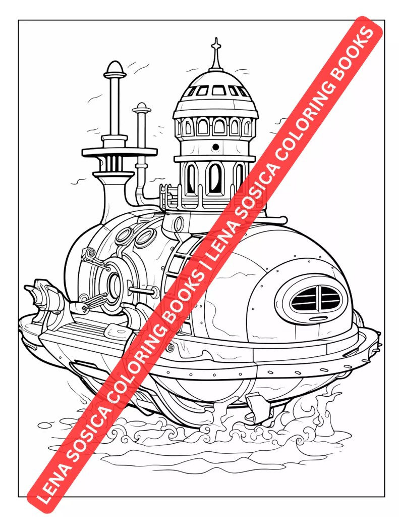 Steampunk Coloring Book