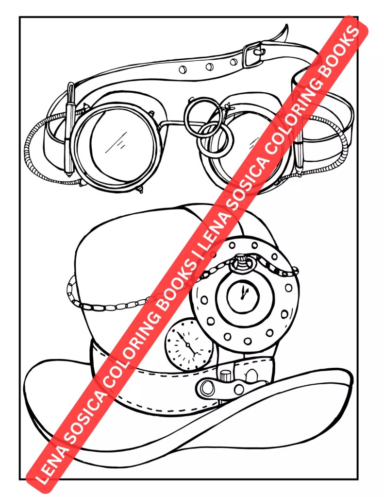 Steampunk Coloring Book