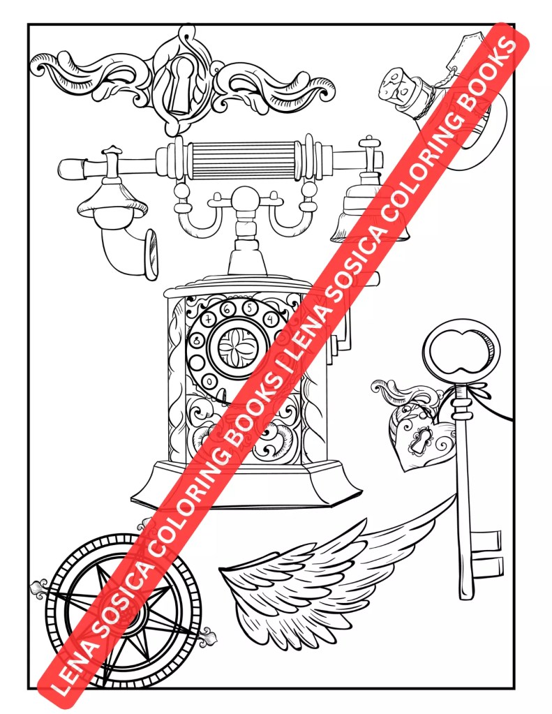 Steampunk Coloring Book