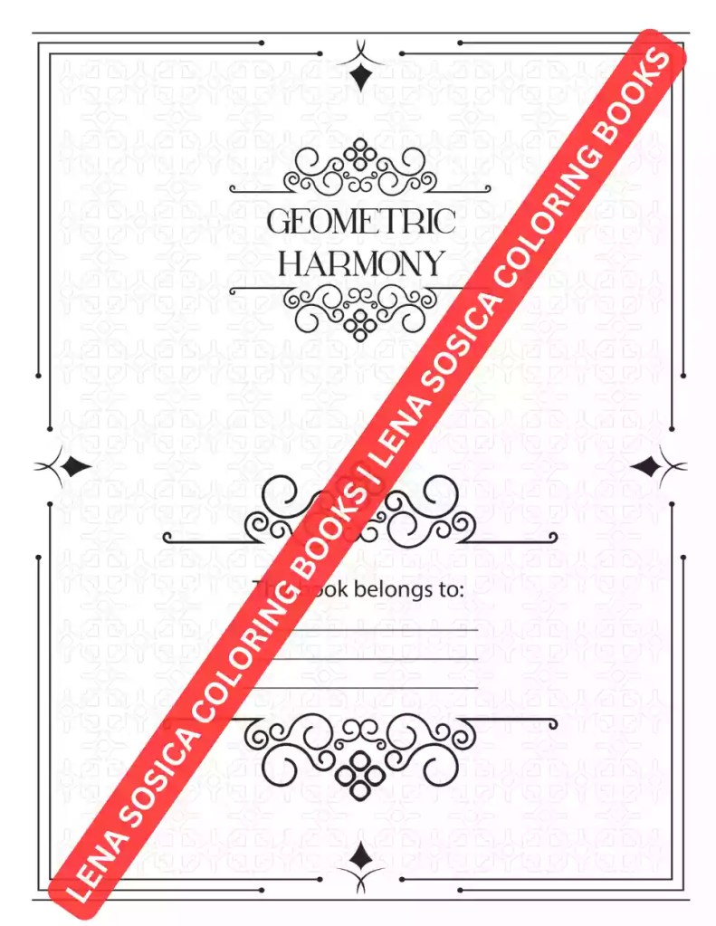 Geometric Harmony Coloring Book Preview 1