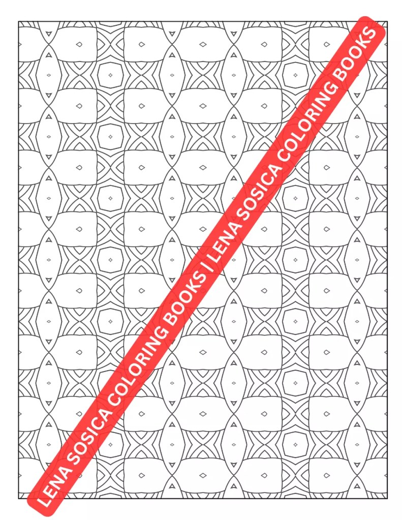 Geometric Patterns Coloring Book for Adults: Patterns of Serenity | A Meditative Coloring Journey for Stress Relief and Relaxation Example Preview Image 1