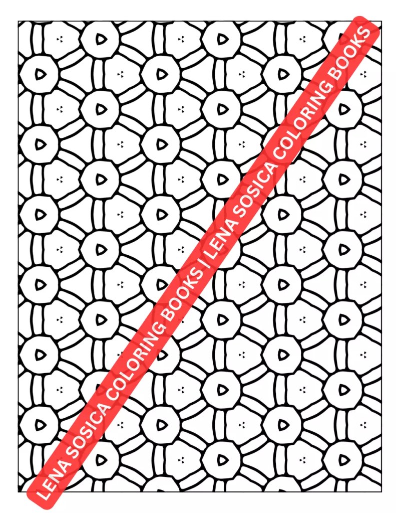 Patterns of Tranquility Adult Coloring Book: Patterns for Peace | Discover Calmness with Intriguing Geometric Patterns Preview Coloring Illustration 12