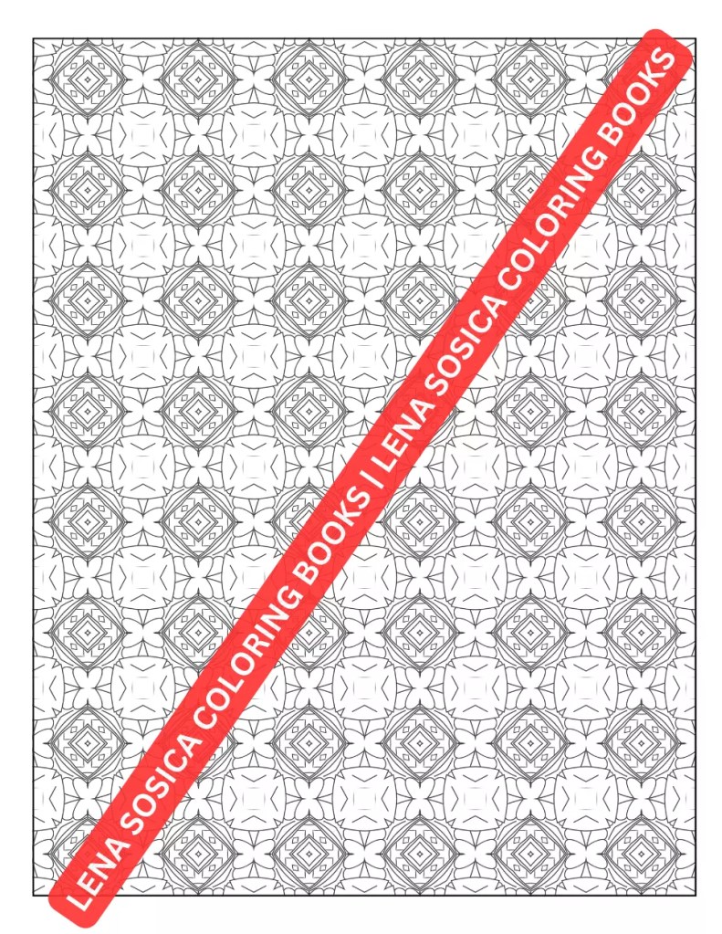 Geometric Patterns Coloring Book for Adults: Patterns of Serenity | A Meditative Coloring Journey for Stress Relief and Relaxation Example Preview Image 12