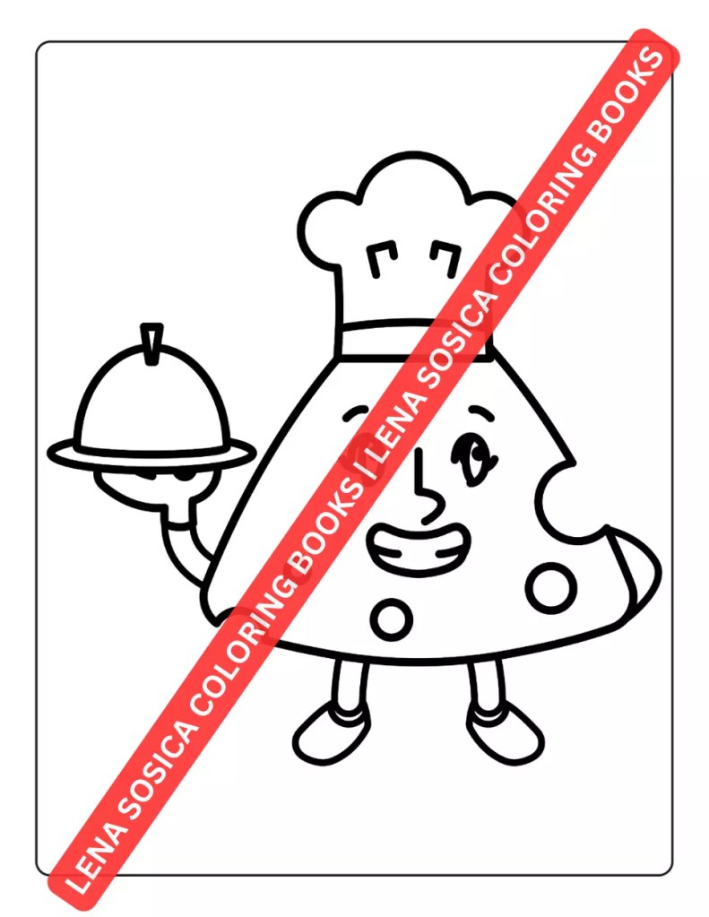Kawaii Food Coloring Book for Kids: Simple and Fun Coloring Pages Preview 2