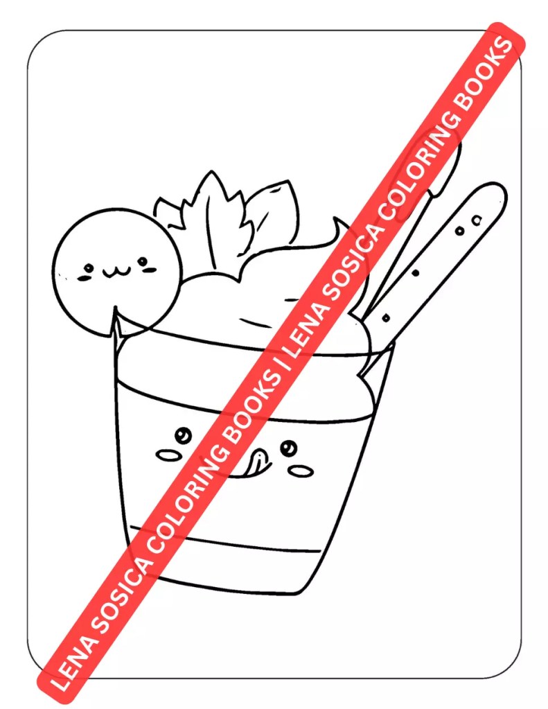 Kawaii Treats Coloring Book: A Whimsical Journey into the World of Adorable Sweets and Treats, Bursting with Joy, Fun, and Irresistible Charm Preview Image 2