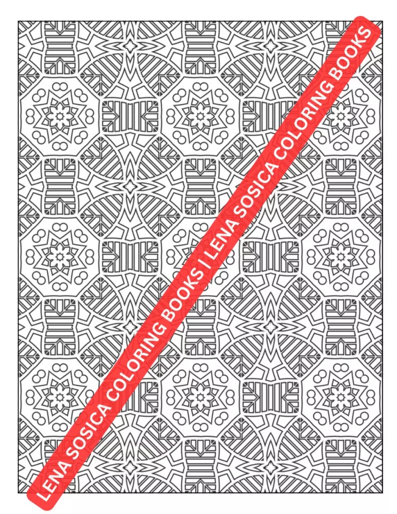 Perfect Patterns Coloring Book: Patterns of Harmony - Embrace Serenity with Symmetric Coloring Designs Preview Coloring Illustration 3