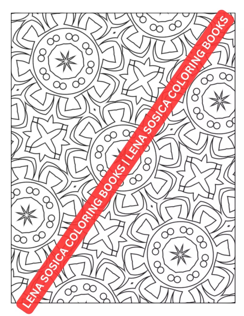 Perfect Patterns Coloring Book: Patterns of Harmony - Embrace Serenity with Symmetric Coloring Designs Preview Coloring Illustration 4