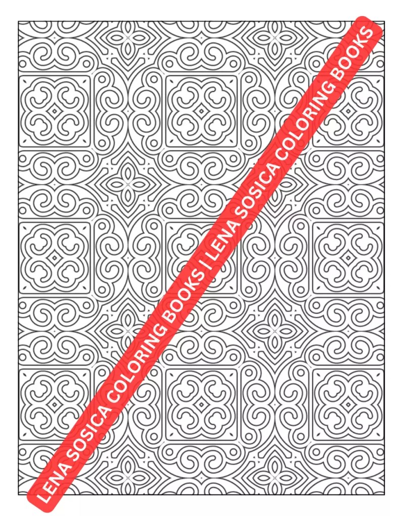 Perfect Patterns Coloring Book: Patterns of Harmony - Embrace Serenity with Symmetric Coloring Designs Preview Coloring Illustration 5