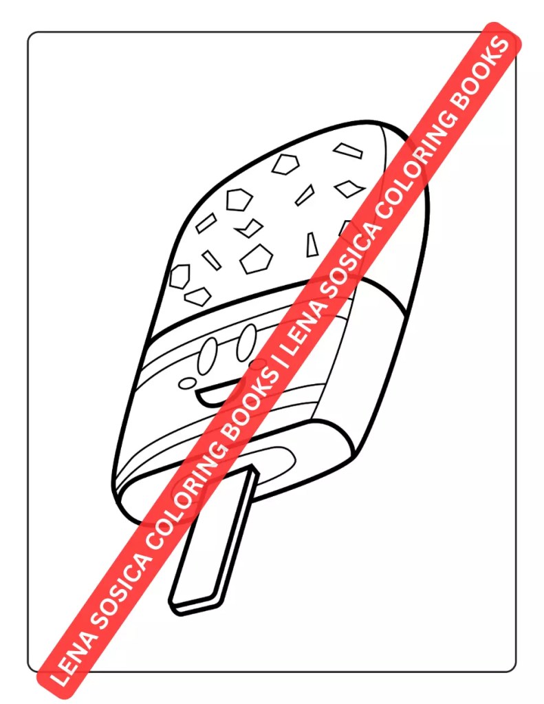 Kawaii Food Coloring Book for Kids: Simple and Fun Coloring Pages Preview 5