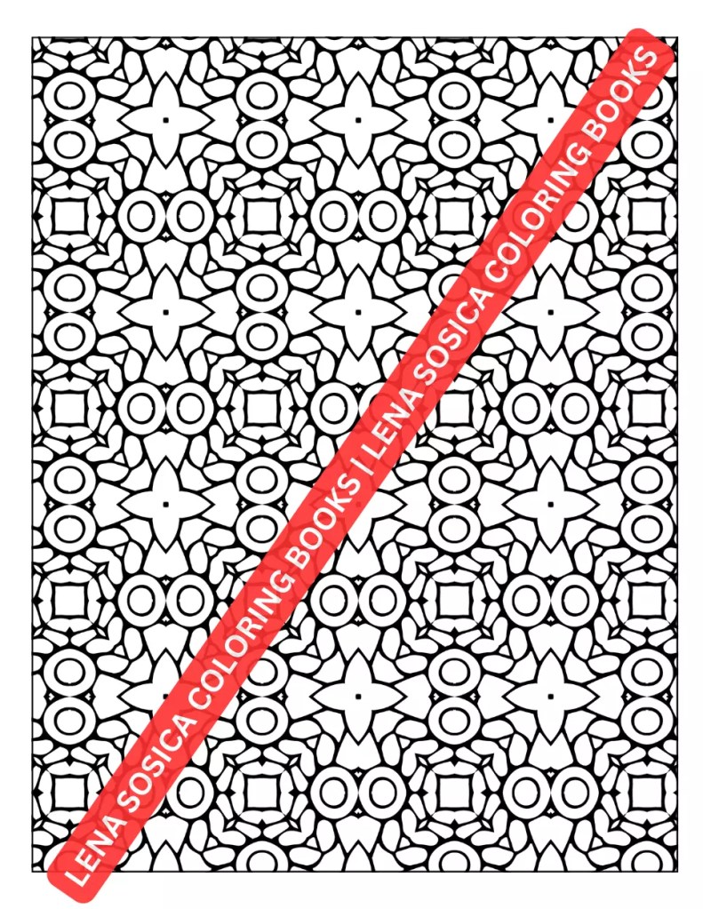 Patterns of Tranquility Adult Coloring Book: Patterns for Peace | Discover Calmness with Intriguing Geometric Patterns Preview Coloring Illustration 6