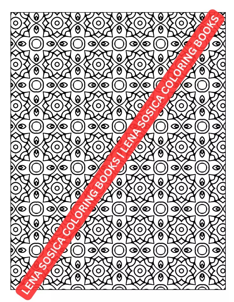 Simple Patterns Coloring Book: Repetitive Geometric Patterns for Relaxation and Stress-Relief Preview Coloring Illustration 6
