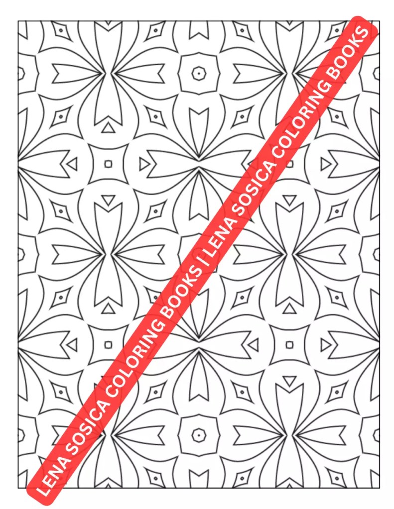 Perfect Patterns Coloring Book: Patterns of Harmony - Embrace Serenity with Symmetric Coloring Designs Preview Coloring Illustration 6