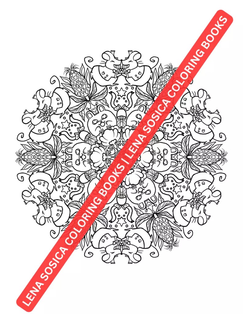 Kawaii Mandala Coloring Book: Adorable Mandalas for Relaxation and Creativity Preview 6