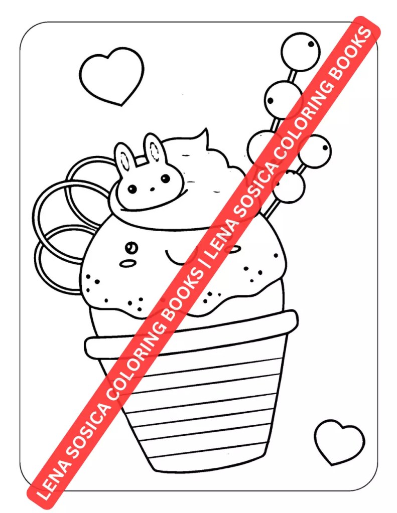 Kawaii Treats Coloring Book: A Whimsical Journey into the World of Adorable Sweets and Treats, Bursting with Joy, Fun, and Irresistible Charm Preview Image 6