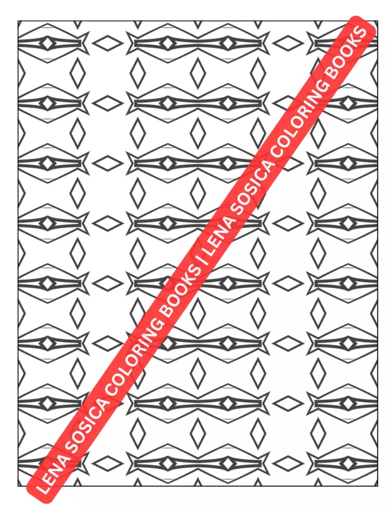 Geometric Patterns Coloring Book for Adults: Patterns of Serenity | A Meditative Coloring Journey for Stress Relief and Relaxation Example Preview Image 7