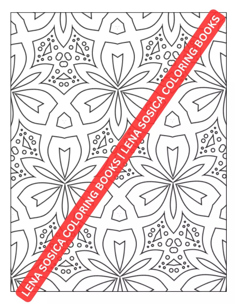 Perfect Patterns Coloring Book: Patterns of Harmony - Embrace Serenity with Symmetric Coloring Designs Preview Coloring Illustration 7