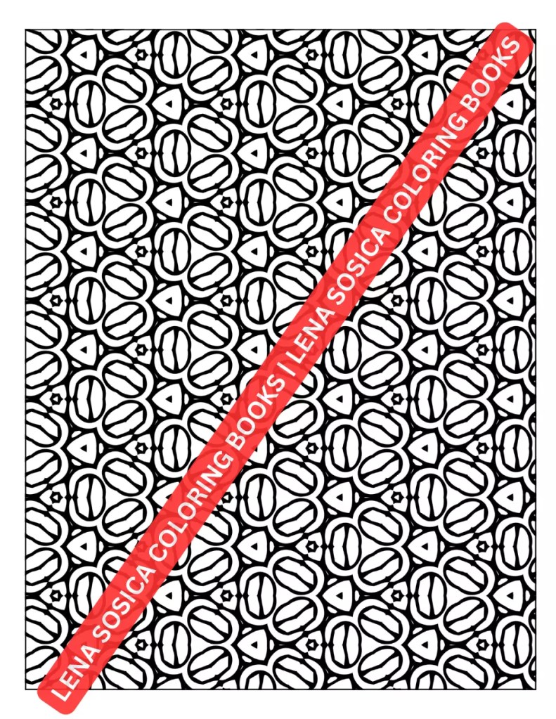 Patterns of Tranquility Adult Coloring Book: Patterns for Peace | Discover Calmness with Intriguing Geometric Patterns Preview Coloring Illustration 9
