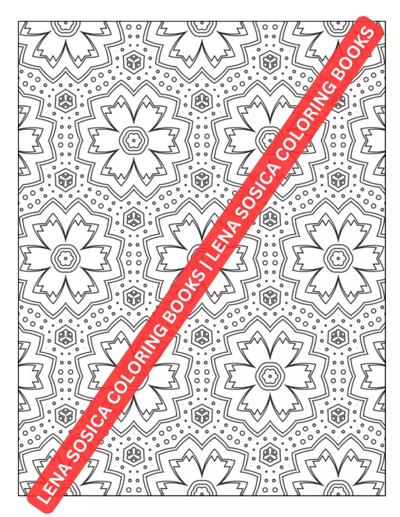 Perfect Patterns Coloring Book: Patterns of Harmony - Embrace Serenity with Symmetric Coloring Designs Preview Coloring Illustration 9