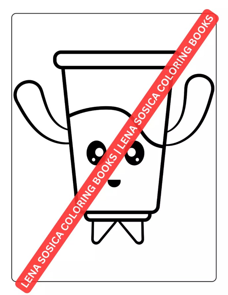 Kawaii Food Coloring Book for Kids: Simple and Fun Coloring Pages Preview 9