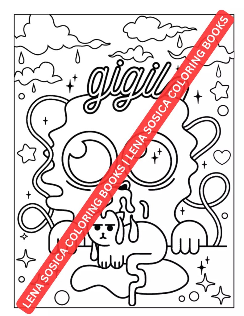 Creepy Kawaii Pastel Goth Coloring Book: Place Where Cute Meets Creepy in the Enigmatic Pastel Gothic Coloring Realm Preview Coloring Image 9