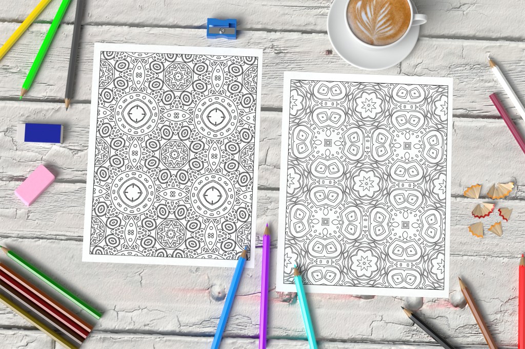 Geometric Shapes Coloring Book: Explore Inner Harmony through Geometric Coloring Mockup 2