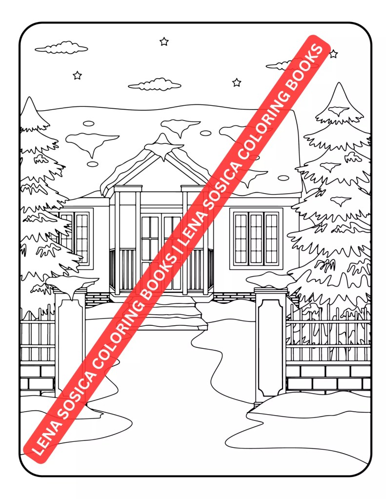 Winter Wonderland Coloring Book: A Whimsical Journey Through Snowy Scenes and Frosty Dreams
