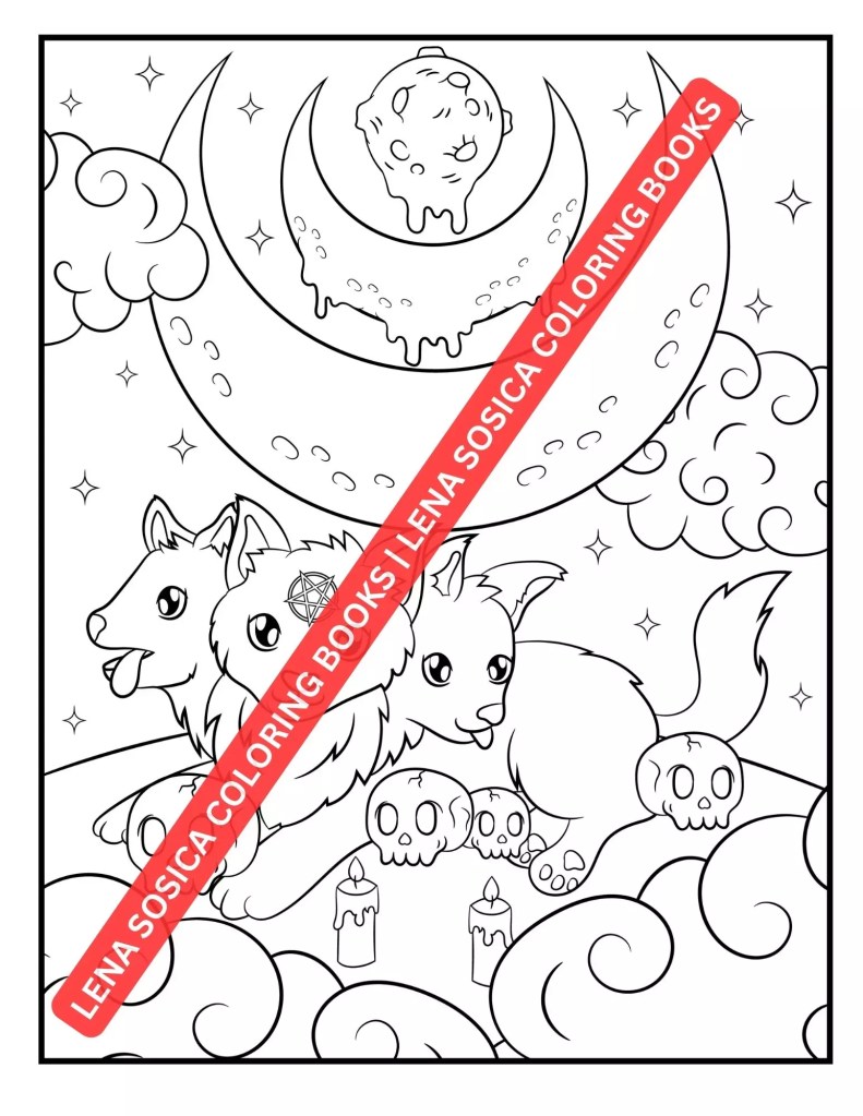 Creepy Kawaii Coloring Book: Traverse the Whimsical Lanes of Kawaii, Where Every Turn Reveals an Unexpected Shade of Creepy Preview