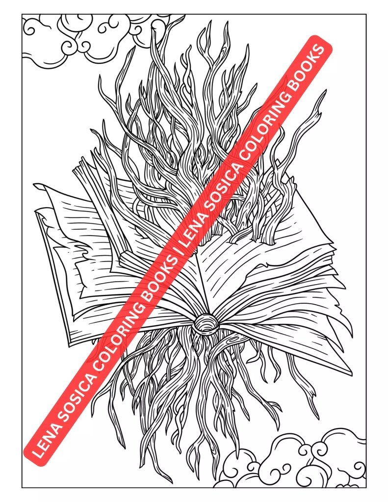 Fantasy Coloring Book: Journey Through Enchanted Realms Preview 10