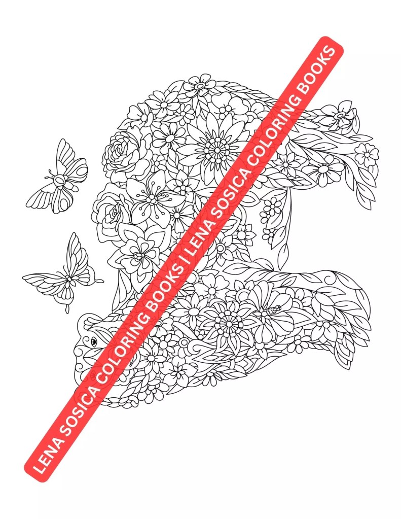 Floral Animals Coloring Book: An Immersive and Relaxing Journey into the Enchanted World of Nature's Graceful Floral-Inspired Animals