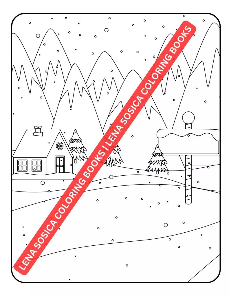 Winter Wonderland Coloring Book: A Whimsical Journey Through Snowy Scenes and Frosty Dreams