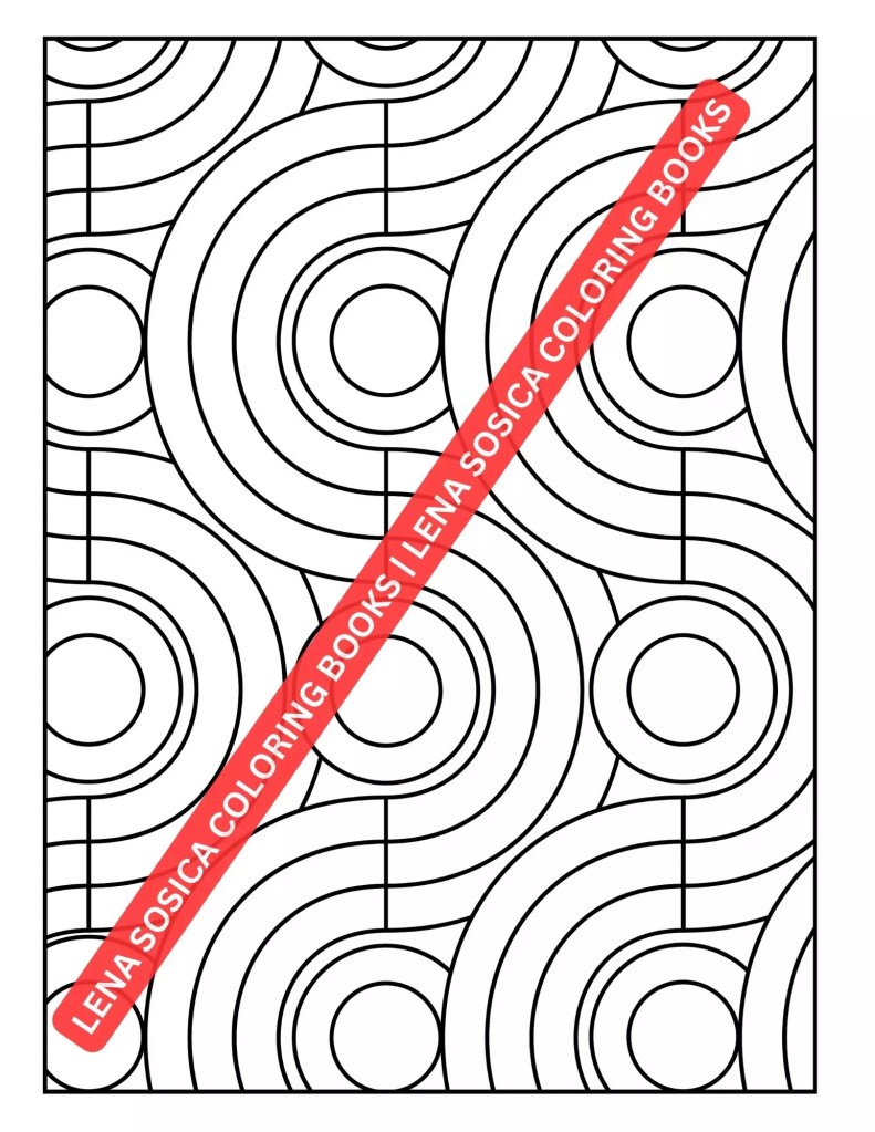 Groovy Abstract Patterns Adult Coloring Book: Explore Relaxation with Imaginative Abstract Designs Preview 13