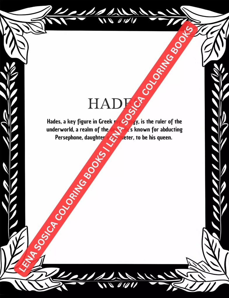 Greek Gods Coloring Book: The Men of Mount Olympus in a World of Color Preview 13