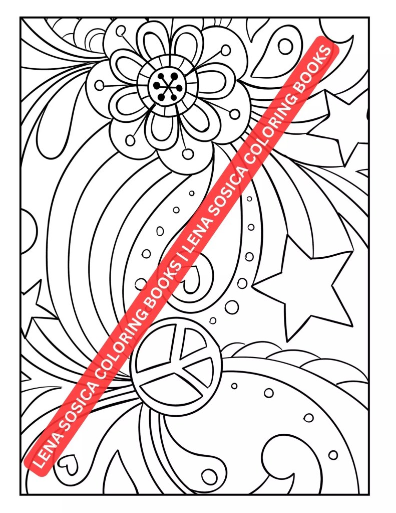 Groovy Abstract Patterns Adult Coloring Book: Explore Relaxation with Imaginative Abstract Designs Preview 14
