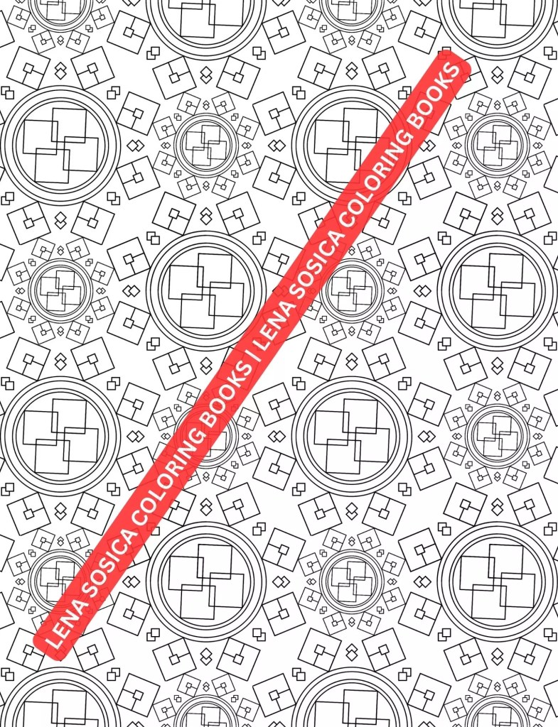 Seamless Geometric Designs Coloring Book: Unwind with 44 Seamless Geometric Coloring Patterns Preview