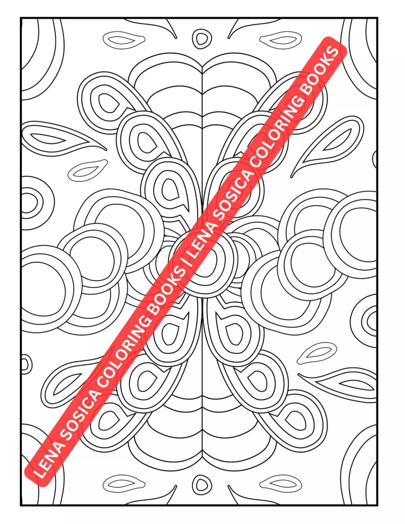 Groovy Abstract Patterns Adult Coloring Book: Explore Relaxation with Imaginative Abstract Designs Preview 15