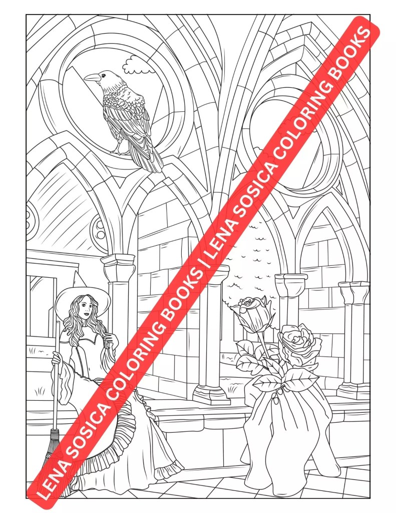 Witchcraft - Magic Spells Coloring Book: Dive into the World of Witches, Spells, and Magic Potions with this Exquisite Coloring Book Preview 18