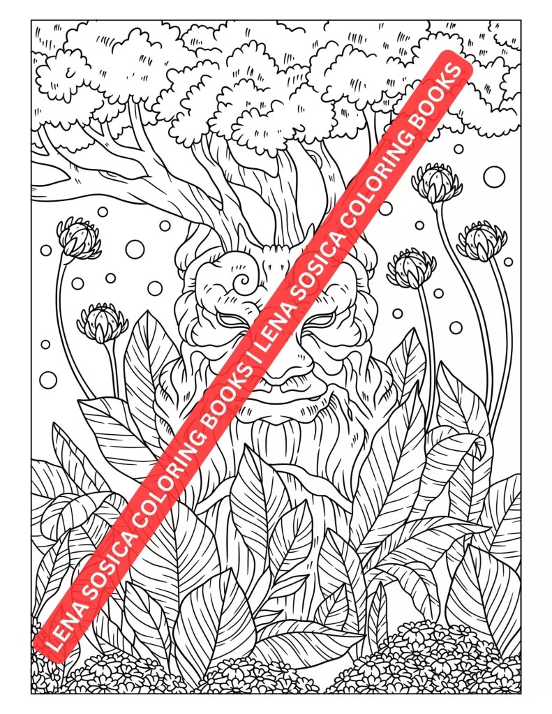 Fantasy Coloring Book: Journey Through Enchanted Realms Preview 2