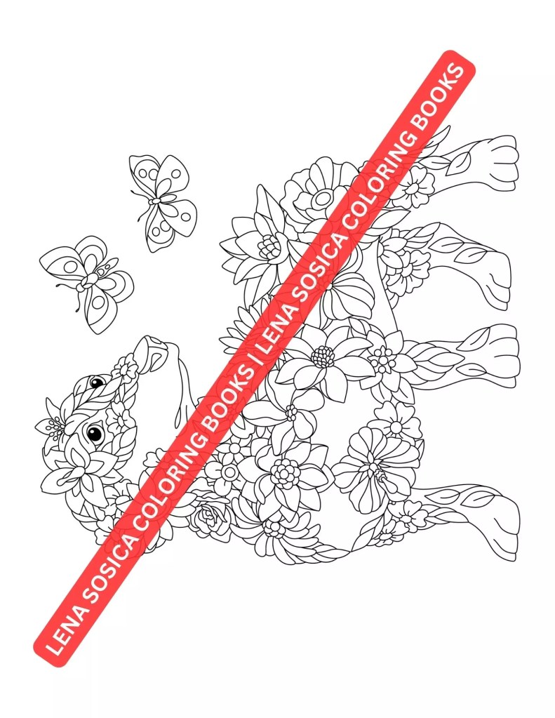 Floral Animals Coloring Book: An Immersive and Relaxing Journey into the Enchanted World of Nature's Graceful Floral-Inspired Animals