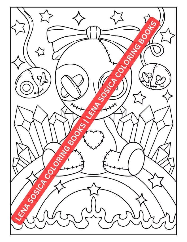 Creepy Kawaii Coloring Book: Traverse the Whimsical Lanes of Kawaii, Where Every Turn Reveals an Unexpected Shade of Creepy Preview