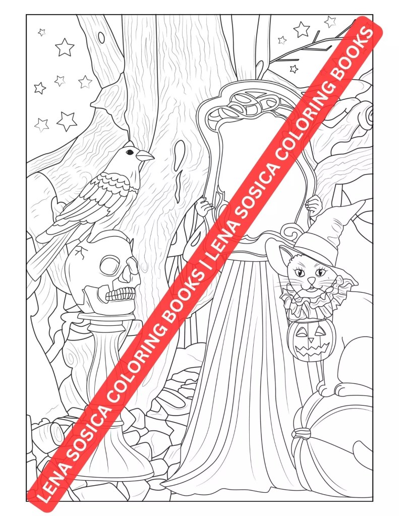 Witchcraft - Magic Spells Coloring Book: Dive into the World of Witches, Spells, and Magic Potions with this Exquisite Coloring Book Preview 21
