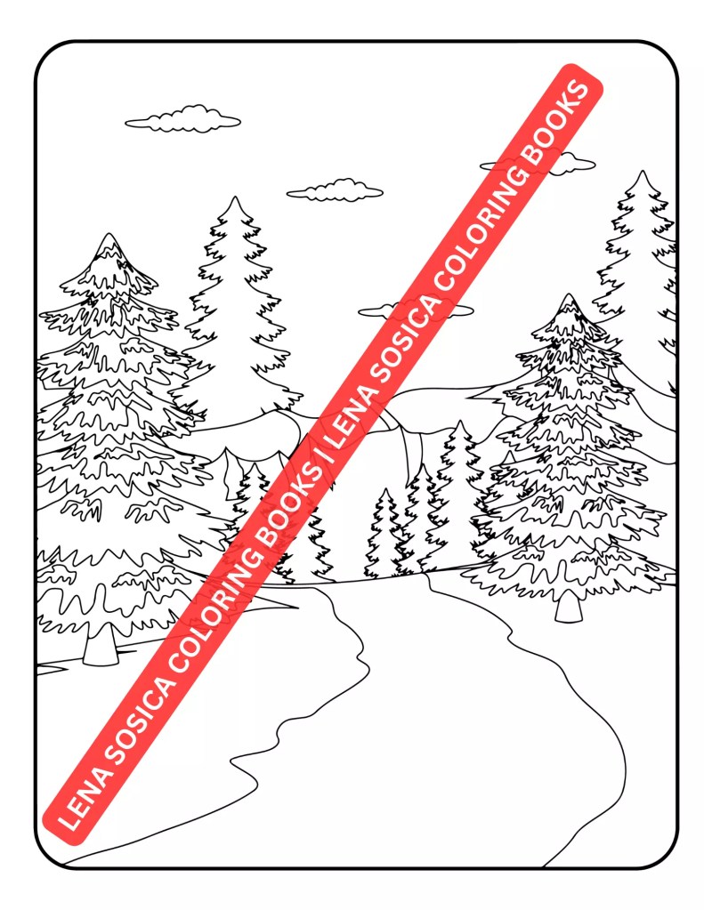 Winter Wonderland Coloring Book: A Whimsical Journey Through Snowy Scenes and Frosty Dreams