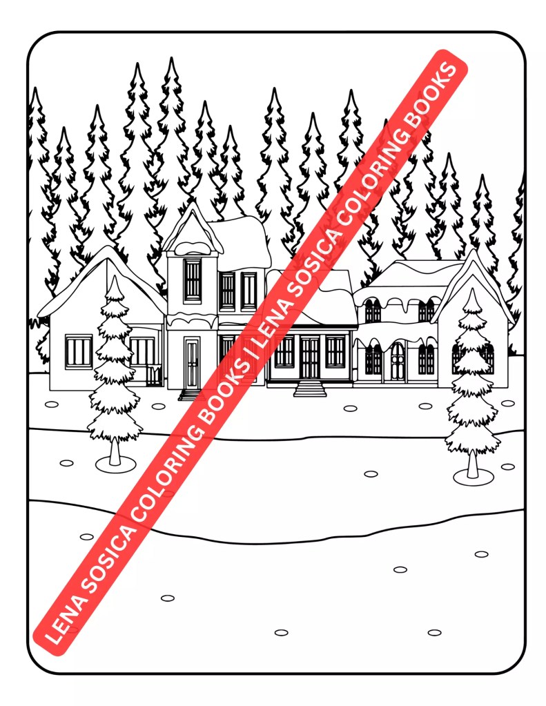Winter Wonderland Coloring Book: A Whimsical Journey Through Snowy Scenes and Frosty Dreams