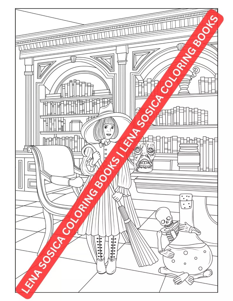 Witchcraft - Magic Spells Coloring Book: Dive into the World of Witches, Spells, and Magic Potions with this Exquisite Coloring Book Preview 5