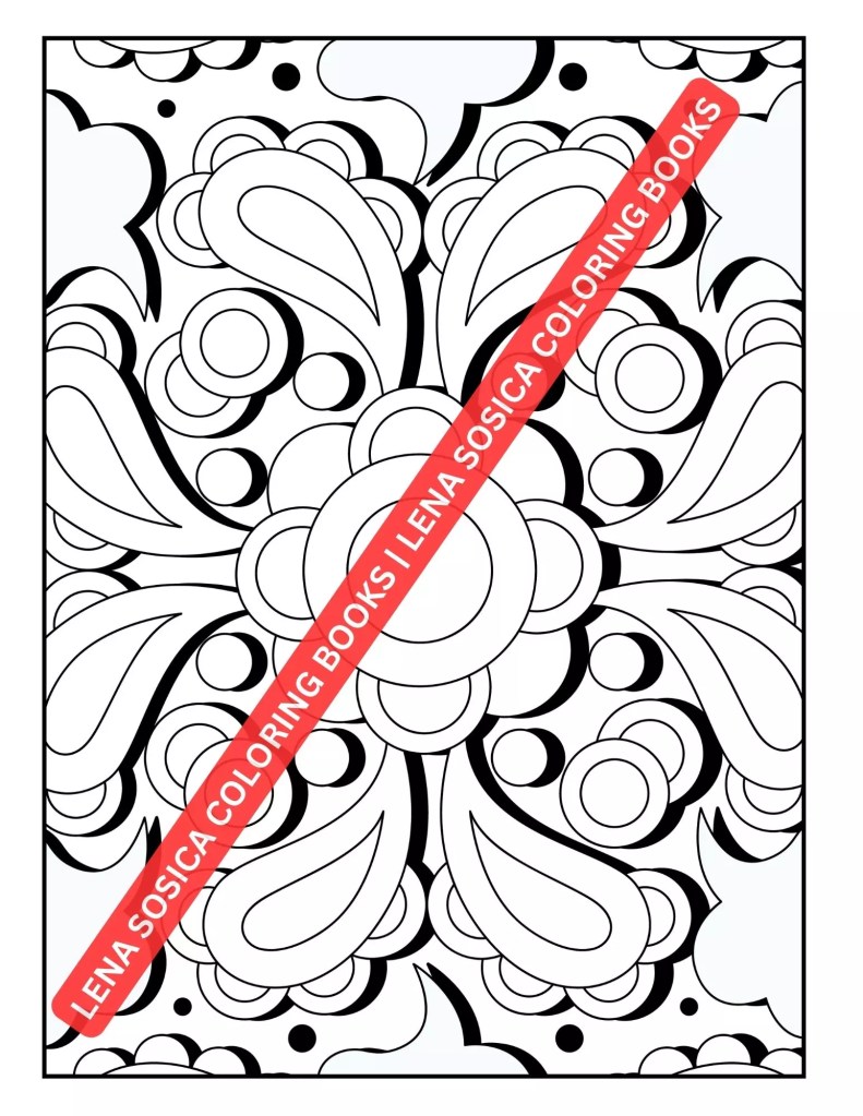 Groovy Abstract Patterns Adult Coloring Book: Explore Relaxation with Imaginative Abstract Designs Preview 6