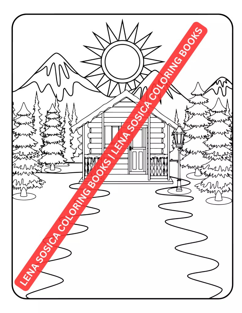 Winter Wonderland Coloring Book: A Whimsical Journey Through Snowy Scenes and Frosty Dreams