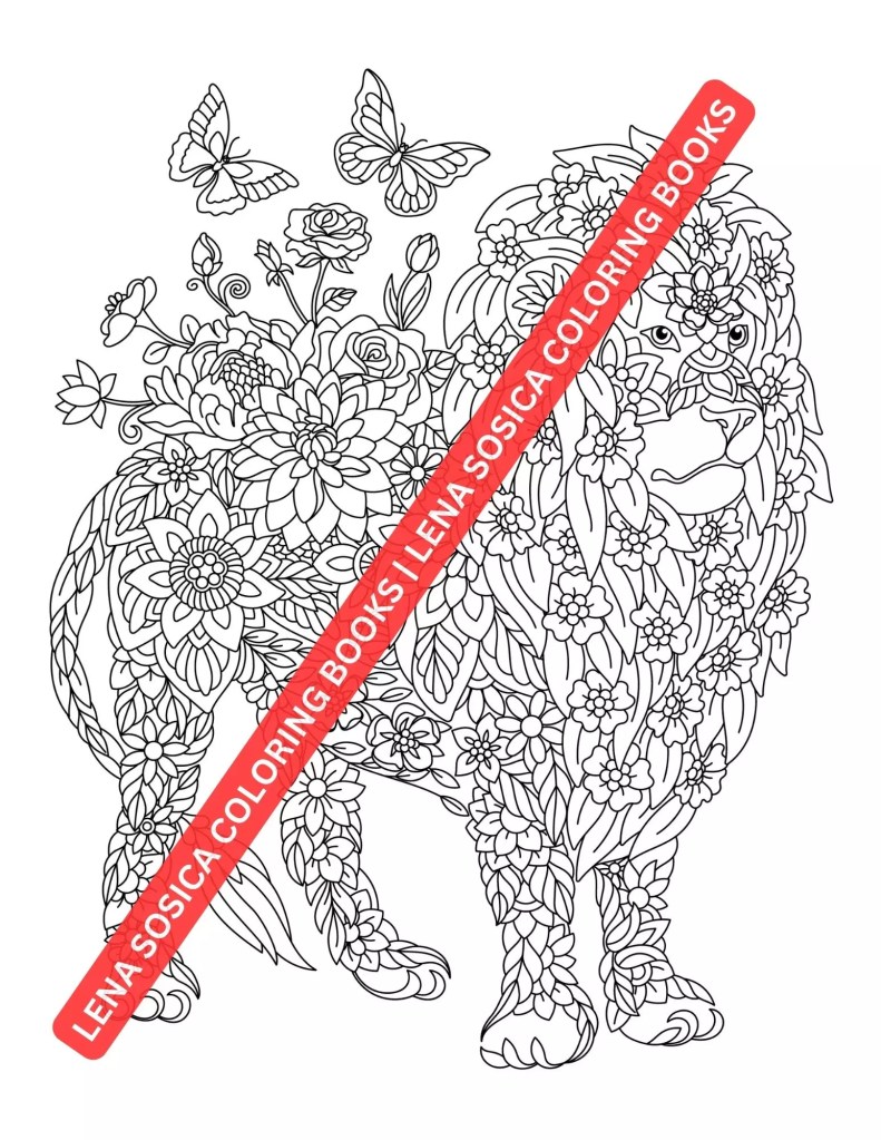 Floral Animals Coloring Book: An Immersive and Relaxing Journey into the Enchanted World of Nature's Graceful Floral-Inspired Animals